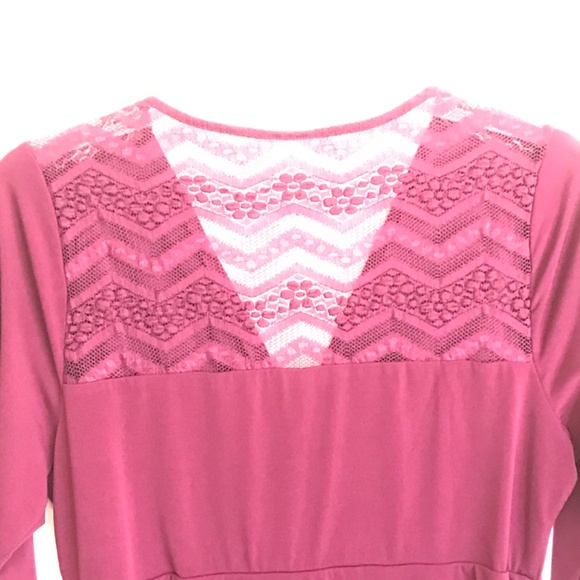 TORRID Lace Surplice V-Neck Blouse Ruched Top Burgundy Women’s Plus Size 2X - Picture 6 of 16